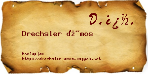 Drechsler Ámos névjegykártya